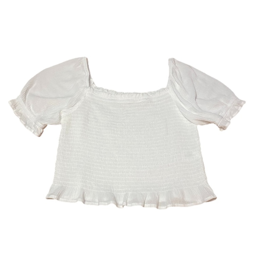 SO WHITE RUFFLE BLOUSE